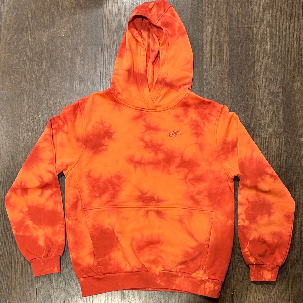 Nike Vibrant Tie Dye Orange/Ted Hoodie -Size Youth XL - IMMACULATE! Never Worn!